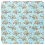 Mosaic Fish Square Rubber Backed Coaster