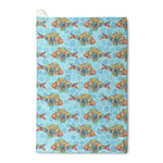 Mosaic Fish Waffle Weave Golf Towel