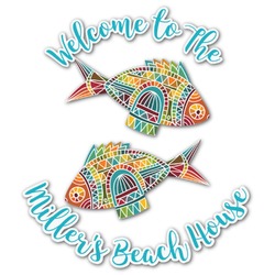 Mosaic Fish Graphic Decal - Large