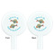 Mosaic Fish White Plastic 7" Stir Stick - Double Sided - Round - Front & Back