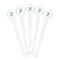 Mosaic Fish White Plastic 7" Stir Stick - Round - Fan View