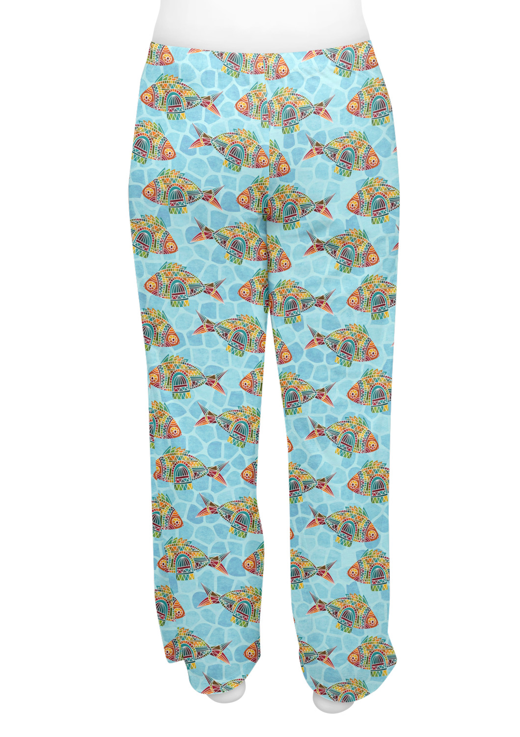 Mosaic Fish Design Custom Womens Pajama Pants