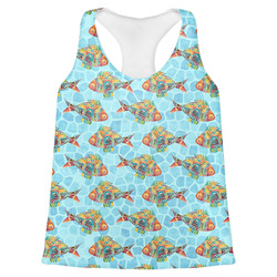 Mosaic Fish Womens Racerback Tank Top - Large