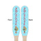 Mosaic Fish Wooden Food Pick - Paddle - Double Sided - Front & Back