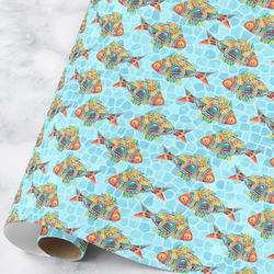 Mosaic Fish Wrapping Paper Roll - Large