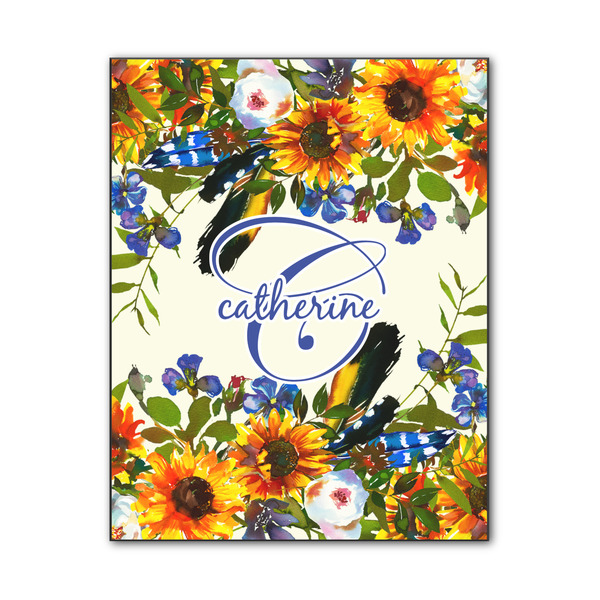 Custom Sunflowers Wood Print - 11x14 (Personalized)