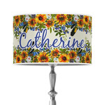 Sunflowers 12" Drum Lamp Shade - Poly-film (Personalized)