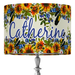 Sunflowers 16" Drum Lamp Shade - Fabric (Personalized)