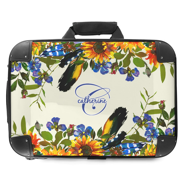 Custom Sunflowers Hard Shell Briefcase - 18" (Personalized)