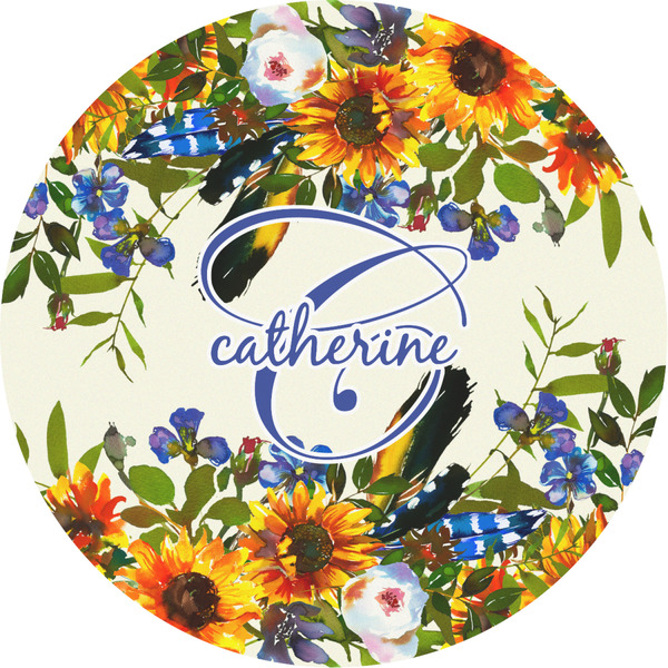 Custom Sunflowers Multipurpose Round Labels - 2" (Personalized)