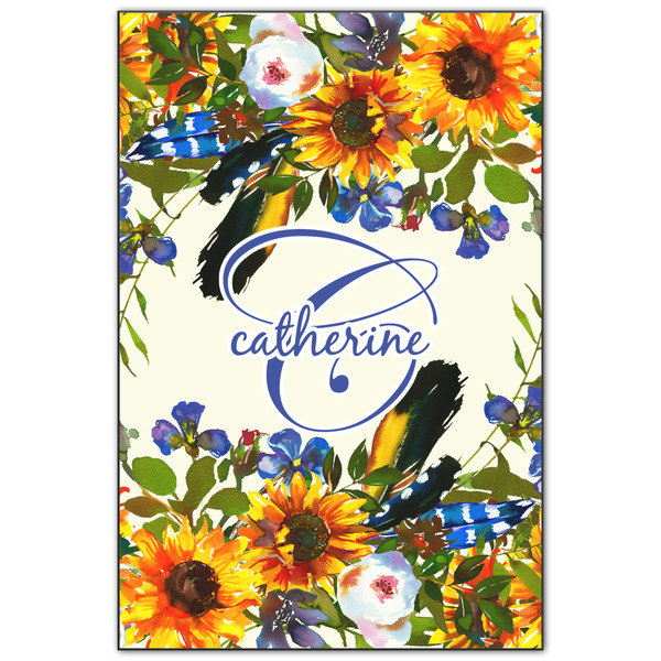 Custom Sunflowers Wood Print - 20x30 (Personalized)