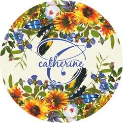 Sunflowers Multipurpose Round Labels - Custom Sized (Personalized)