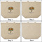 Sunflowers 3 Reusable Cotton Grocery Bags - Front & Back View