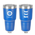 Sunflowers 30 oz Stainless Steel Tumbler - Royal Blue - Double-Sided (Personalized)