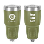 Sunflowers 30 oz Stainless Steel Tumbler - Olive - Double-Sided (Personalized)