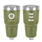 Sunflowers 30 oz Stainless Steel Ringneck Tumbler - Olive - Double Sided - Front & Back