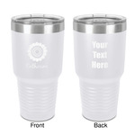 Sunflowers 30 oz Stainless Steel Tumbler - White - Double-Sided (Personalized)