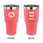 Sunflowers 30 oz Stainless Steel Tumbler - Coral - Double Sided (Personalized)