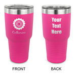 Sunflowers 30 oz Stainless Steel Tumbler - Pink - Double Sided (Personalized)