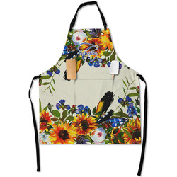 Sunflowers Apron With Pockets w/ Name and Initial