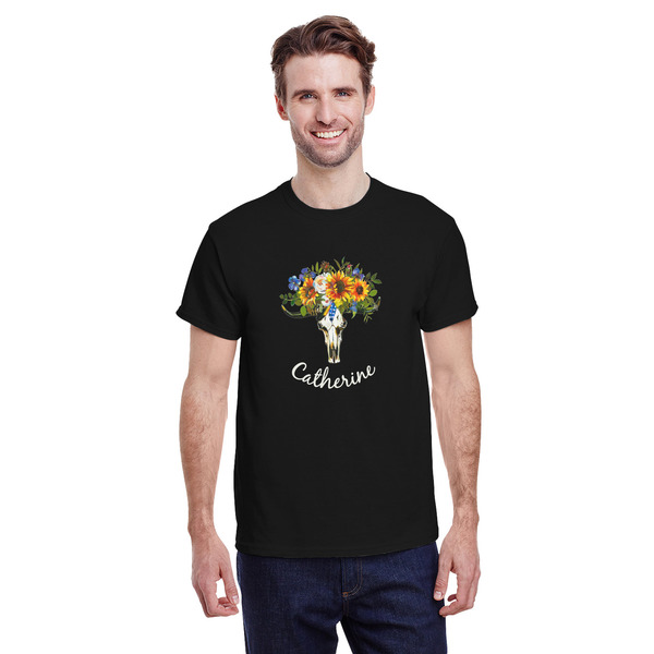 Custom Sunflowers T-Shirt - Black - Small (Personalized)