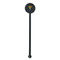 Sunflowers Black Plastic 5.5" Stir Stick - Round - Single Stick