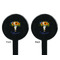 Sunflowers Black Plastic 7" Stir Stick - Double Sided - Round - Front & Back