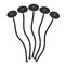 Sunflowers Black Plastic 7" Stir Stick - Oval - Fan