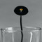 Sunflowers Black Plastic 7" Stir Stick - Oval - Main