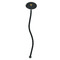 Sunflowers Black Plastic 7" Stir Stick - Oval - Single Stick