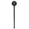 Sunflowers Black Plastic 7" Stir Stick - Round - Single Stick