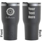 Sunflowers RTIC Tumbler - Black - Engraved Front & Back (Personalized)