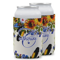 Sunflowers Can Cooler (12 oz) w/ Name and Initial
