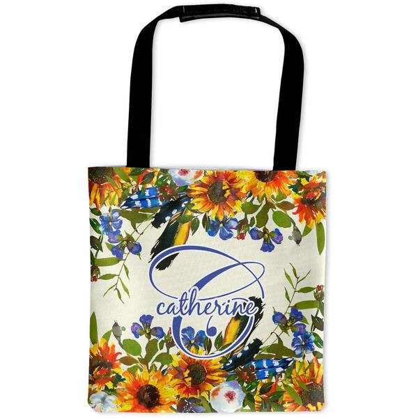 Custom Sunflowers Auto Back Seat Organizer Bag (Personalized)