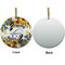 Sunflowers Ceramic Flat Ornament - Circle Front & Back (APPROVAL)