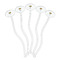 Sunflowers Clear Plastic 7" Stir Stick - Oval - Fan