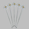 Sunflowers Clear Plastic 7" Stir Stick - Round - Fan View