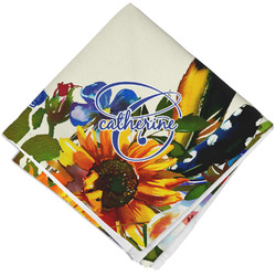 Sunflowers Cloth Napkin w/ Name and Initial