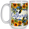 Sunflowers Coffee Mug - 15 oz - White Full