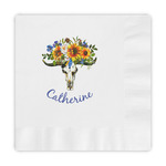 Sunflowers Embossed Decorative Napkins (Personalized)