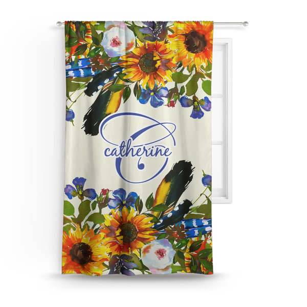 Custom Sunflowers Curtain - 50"x84" Panel (Personalized)