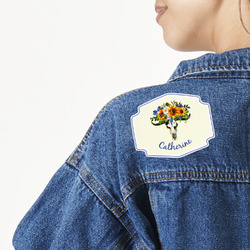 Sunflowers Twill Iron On Patch - Custom Shape - Large (Personalized)