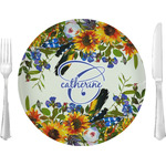 Sunflowers 10" Glass Lunch / Dinner Plates - Single or Set (Personalized)