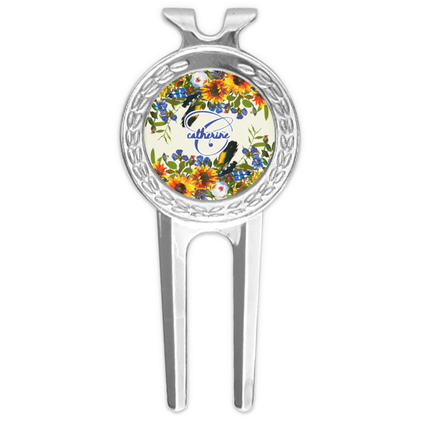 Custom Sunflowers Golf Divot Tool & Ball Marker (Personalized)