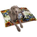 Sunflowers Dog Bed - Large w/ Name and Initial