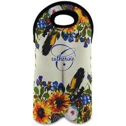 Sunflowers Wine Tote Bag (2 Bottles) (Personalized)