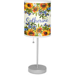 Sunflowers 7" Drum Lamp with Shade Linen (Personalized)