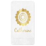 Sunflowers Guest Napkins - Foil Stamped (Personalized)