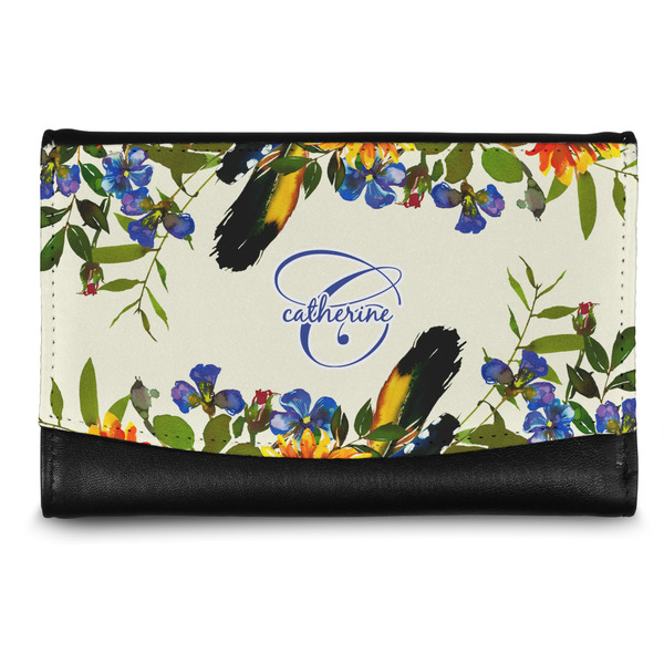 Custom Sunflowers Genuine Leather Women's Wallet - Small (Personalized)