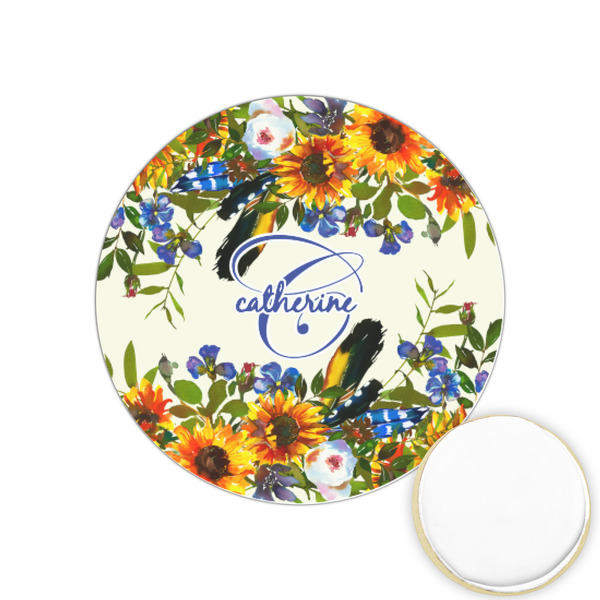 Custom Sunflowers Printed Cookie Topper - 1.25" (Personalized)